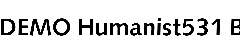  DEMO Humanist531 BT Bold Regular