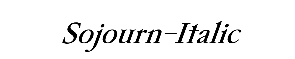 Sojourn-Italic