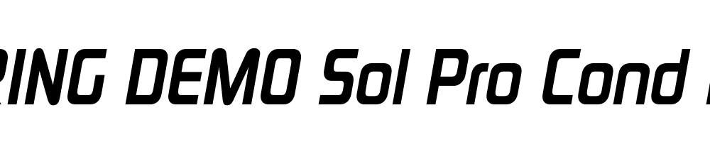  DEMO Sol Pro Cond Bold Italic