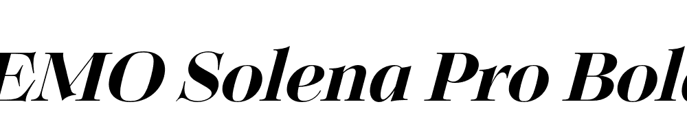 FSP DEMO Solena Pro Bold Italic