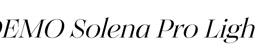 FSP DEMO Solena Pro Light Italic