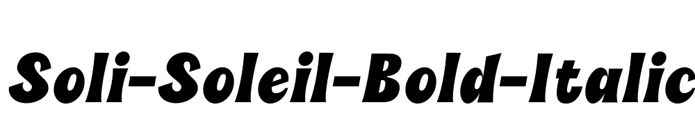 Soli-Soleil-Bold-Italic