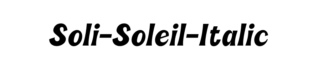 Soli-Soleil-Italic