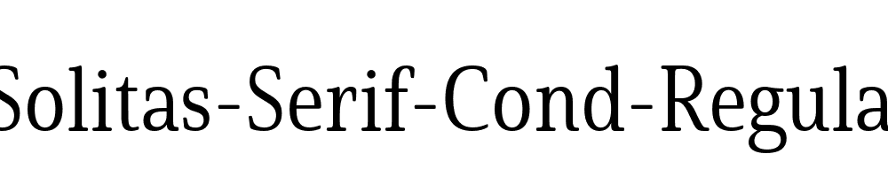 Solitas-Serif-Cond-Regular
