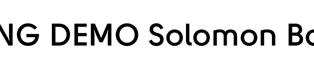  DEMO Solomon Bold Regular