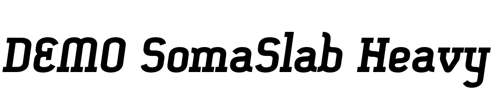  DEMO SomaSlab Heavy Slanted Italic