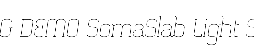  DEMO SomaSlab Light Slanted Italic