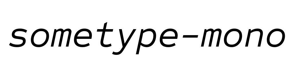 Sometype Mono