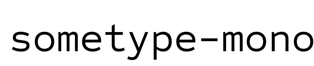 Sometype Mono