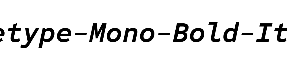 Sometype-Mono-Bold-Italic