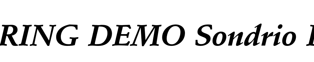  DEMO Sondrio Bold Italic