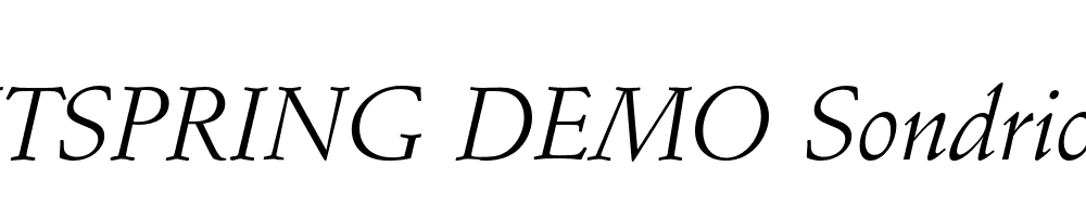  DEMO Sondrio Italic