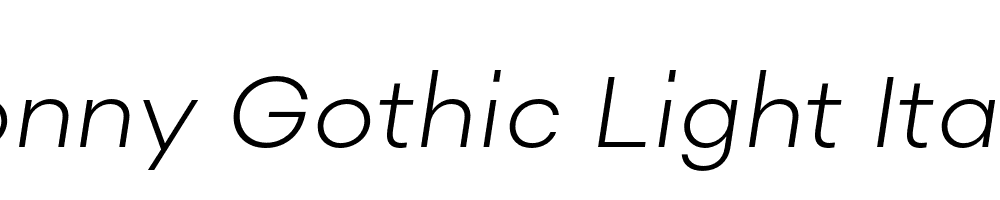  DEMO Sonny Gothic Light Italic Regular