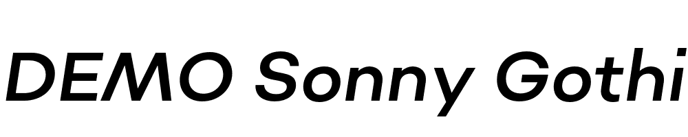  DEMO Sonny Gothic Italic Regular