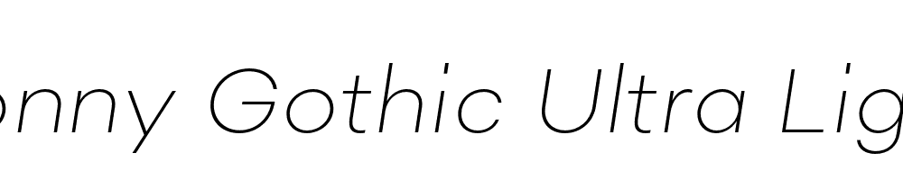  DEMO Sonny Gothic Ultra Light Italic Regular