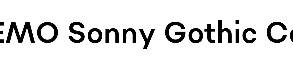  DEMO Sonny Gothic Condensed Regular