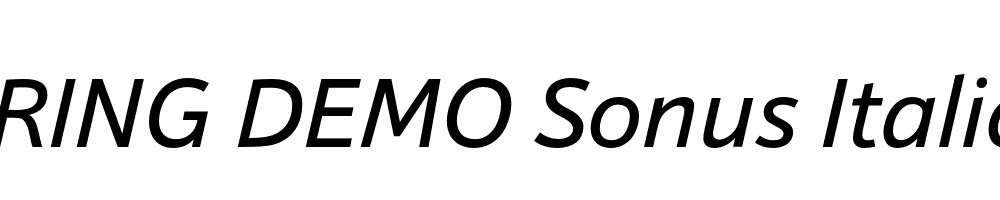  DEMO Sonus Italic Regular