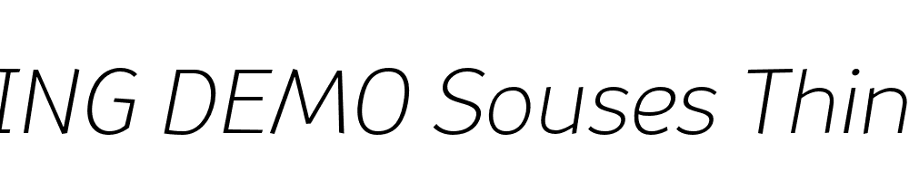  DEMO Souses Thin Bold Italic