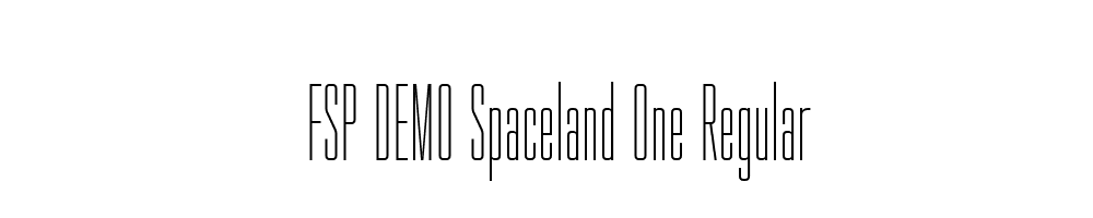 FSP DEMO Spaceland One Regular