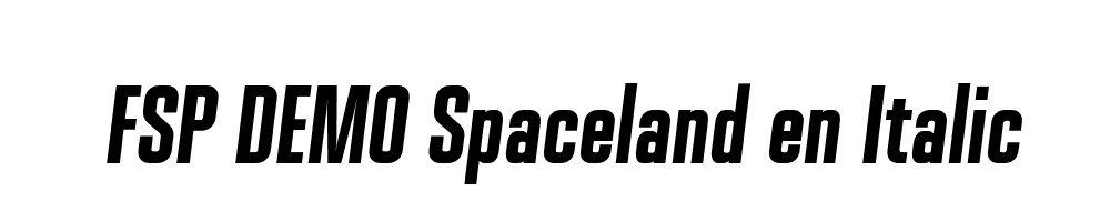 FSP DEMO Spaceland en Italic