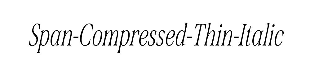 Span-Compressed-Thin-Italic