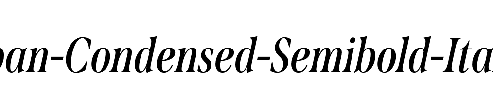 Span-Condensed-Semibold-Italic