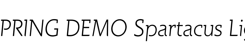  DEMO Spartacus Light Italic