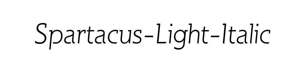 Spartacus-Light-Italic
