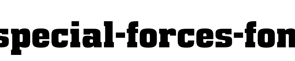 Special Forces Font