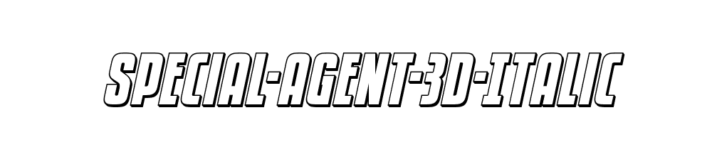 Special-Agent-3D-Italic