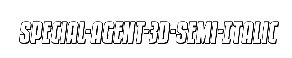 Special-Agent-3D-Semi-Italic