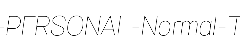 Specify-PERSONAL-Normal-Thin-Italic