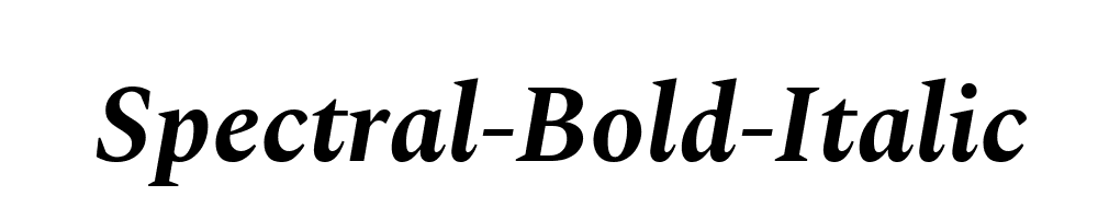 Spectral-Bold-Italic