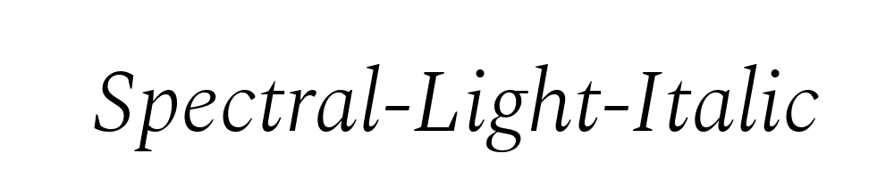 Spectral-Light-Italic
