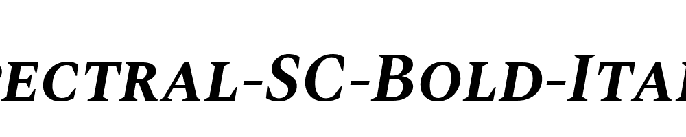 Spectral-SC-Bold-Italic