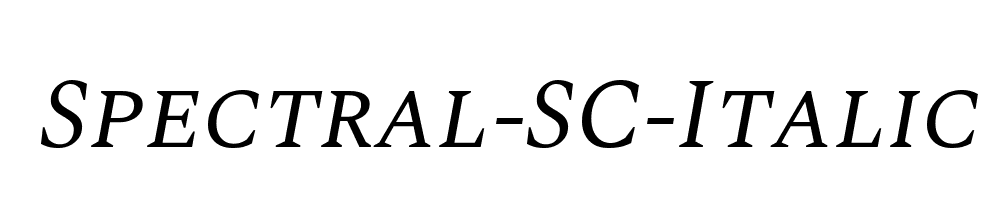 Spectral-SC-Italic