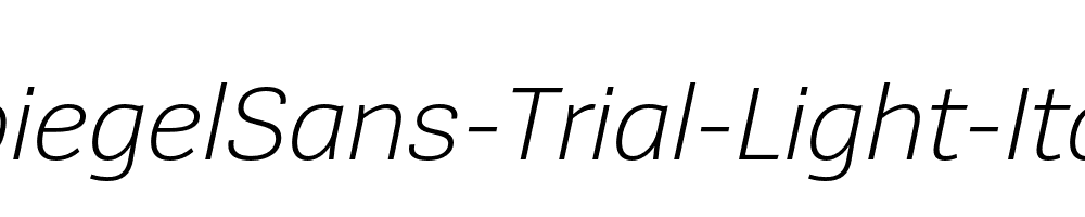 SpiegelSans-Trial-Light-Italic