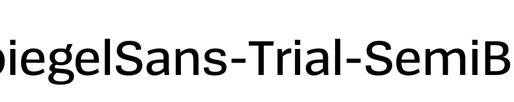 SpiegelSans-Trial-SemiBold