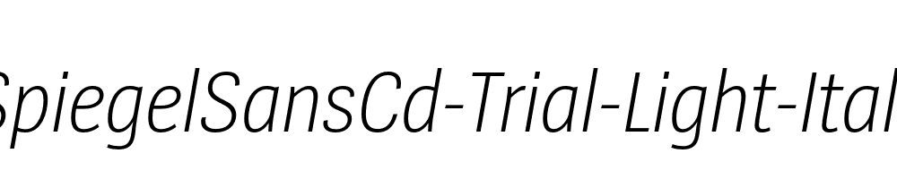 SpiegelSansCd-Trial-Light-Italic