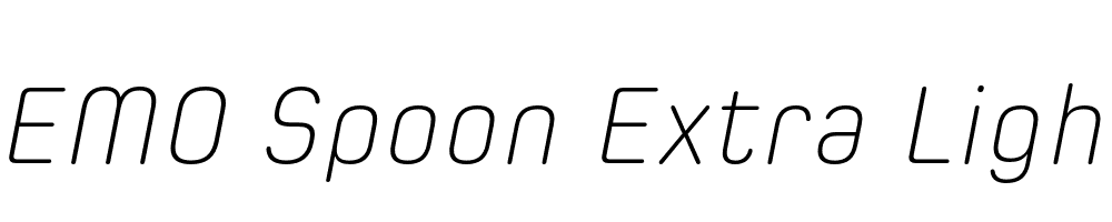  DEMO Spoon Extra Light Italic Regular