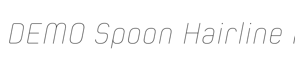  DEMO Spoon Hairline Italic Regular