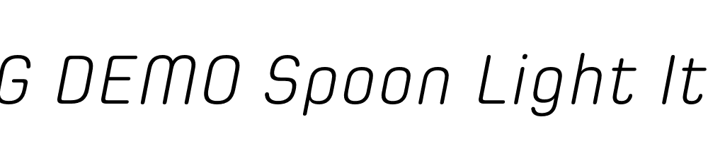  DEMO Spoon Light Italic Regular