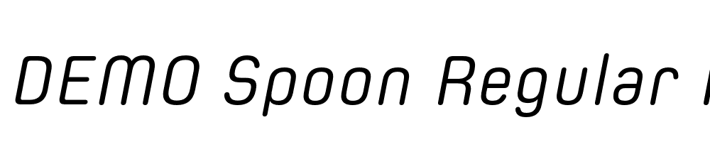  DEMO Spoon Regular Italic Regular