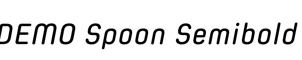  DEMO Spoon Semibold Italic Regular