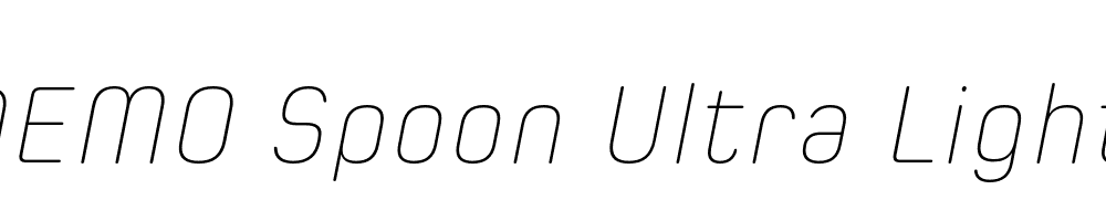  DEMO Spoon Ultra Light Italic Regular