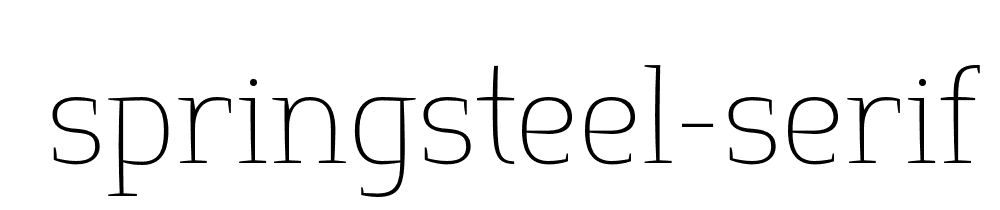 Springsteel Serif