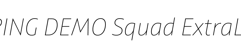  DEMO Squad ExtraLight Italic