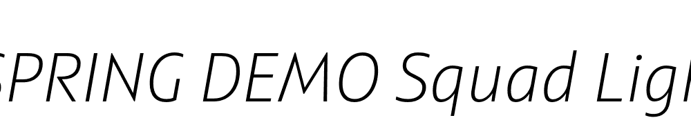  DEMO Squad Light Italic