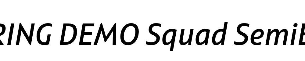  DEMO Squad SemiBold Italic