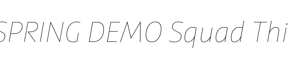  DEMO Squad Thin Italic